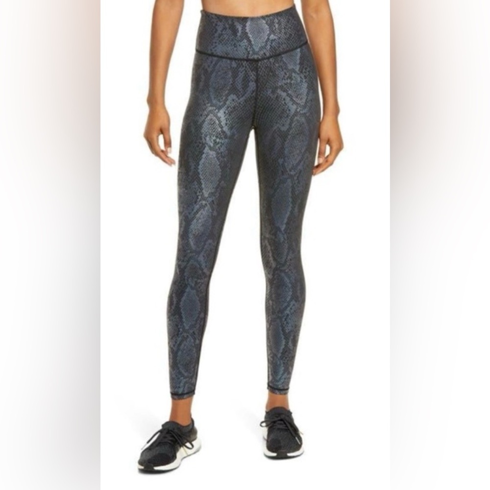 IVL Collective Metallic Snake Black Active Leggings - Size 6